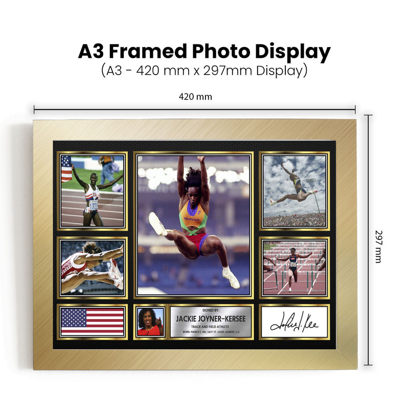 Jackie Joyner-Kersee Olympians Framed Autographed Print - Limited Edition Autograph Fan Gift – Collectible Memorabilia Merchandise