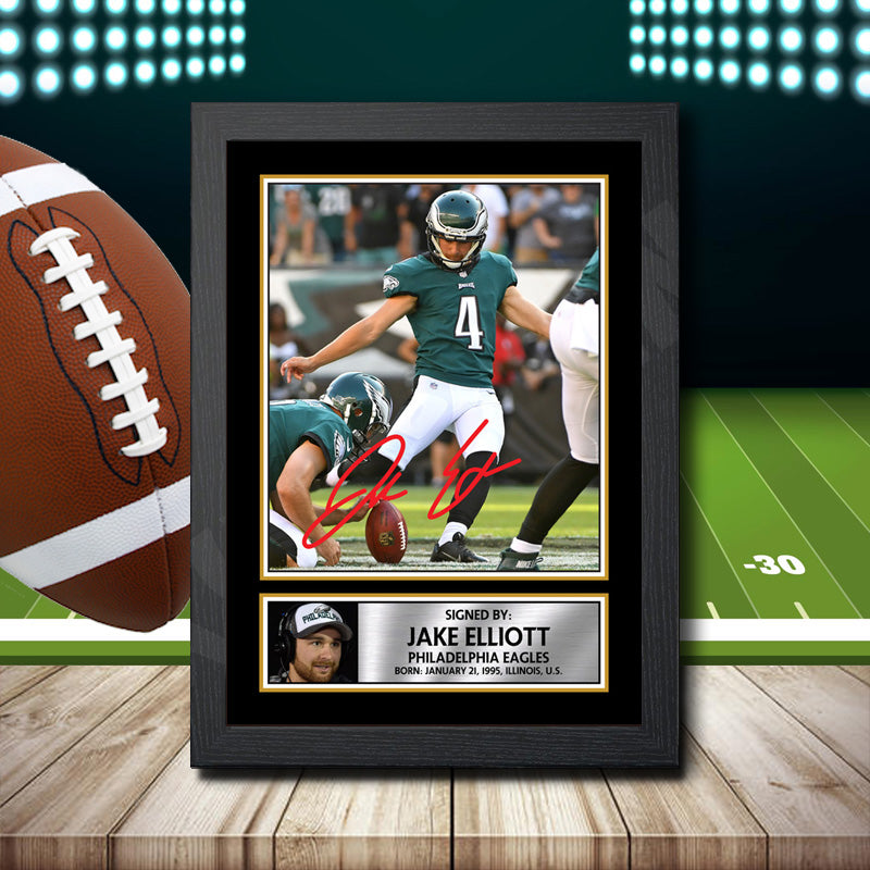 Jake Elliott – Printed Signature NFL Star Print – Jake Elliott