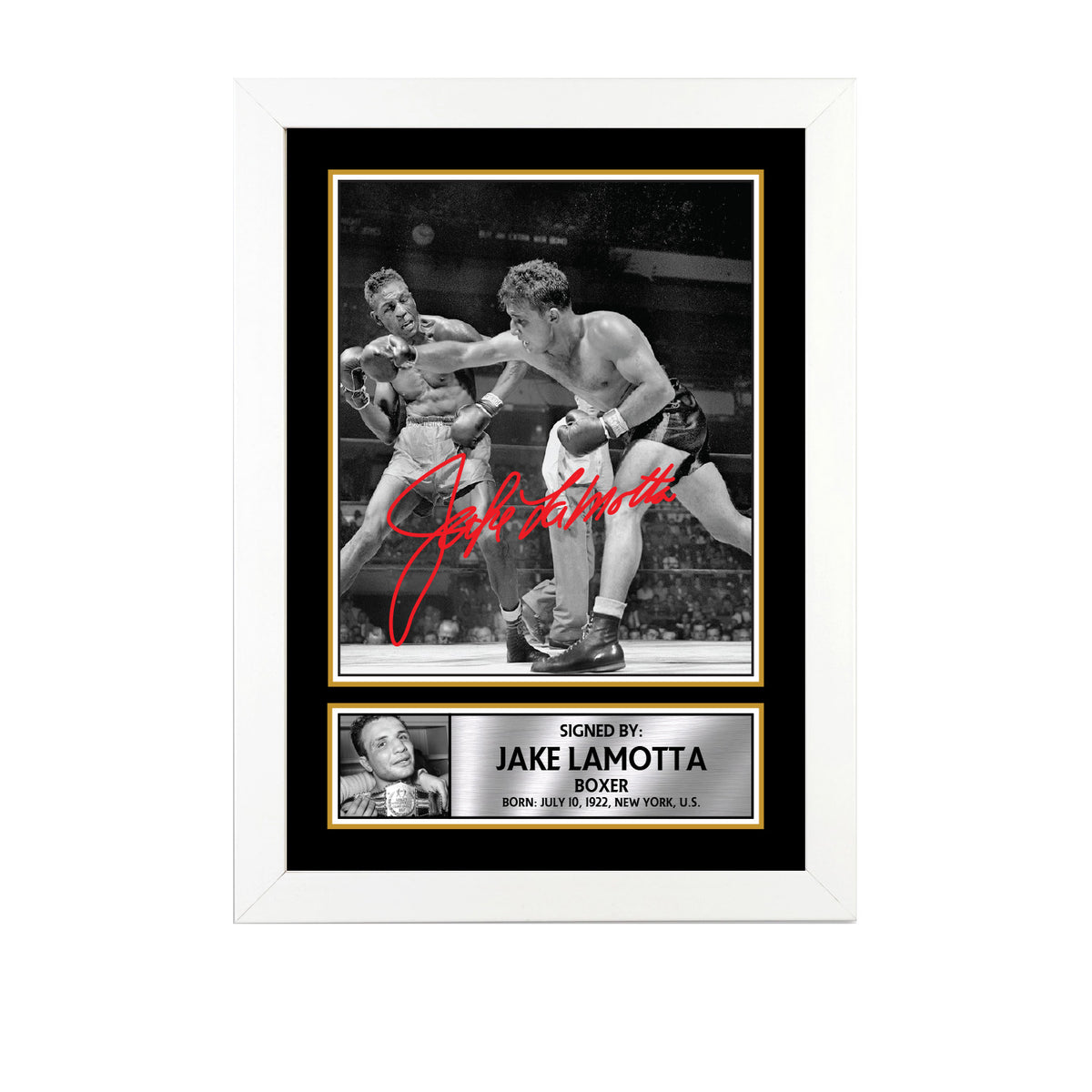 Jake LaMotta M714 Boxing Printed Signature Poster Print Gift