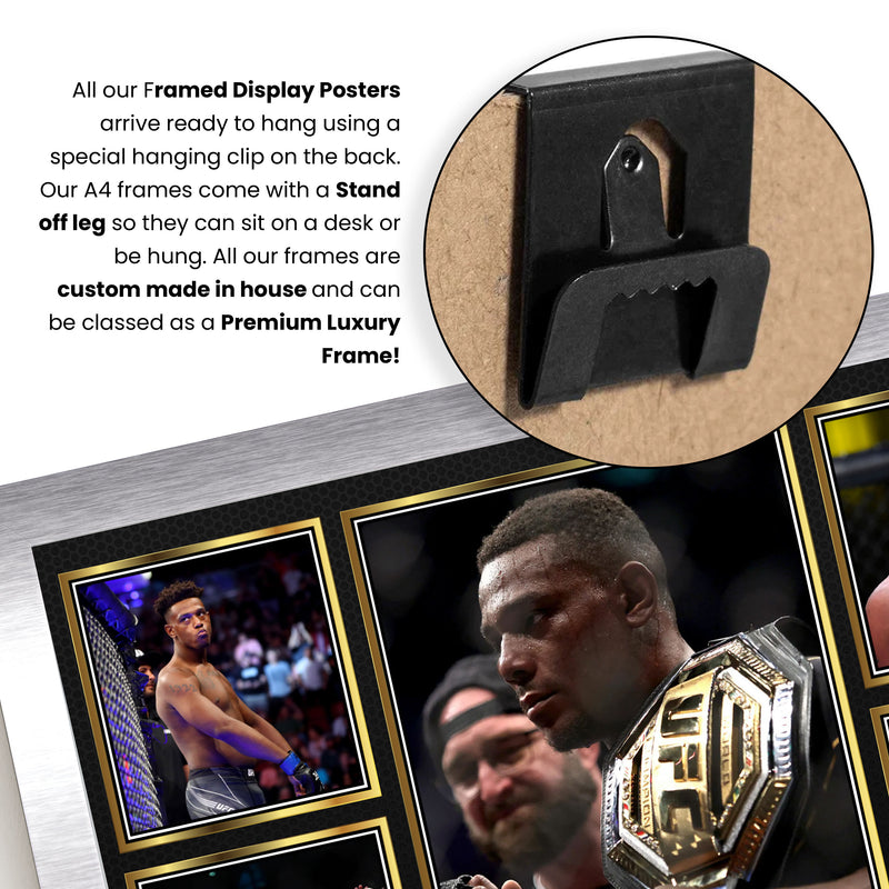 Jamahal Hill UFC FIighters Framed Autographed Print - Limited Edition Autograph Fan Gift – Collectible Memorabilia Merchandise