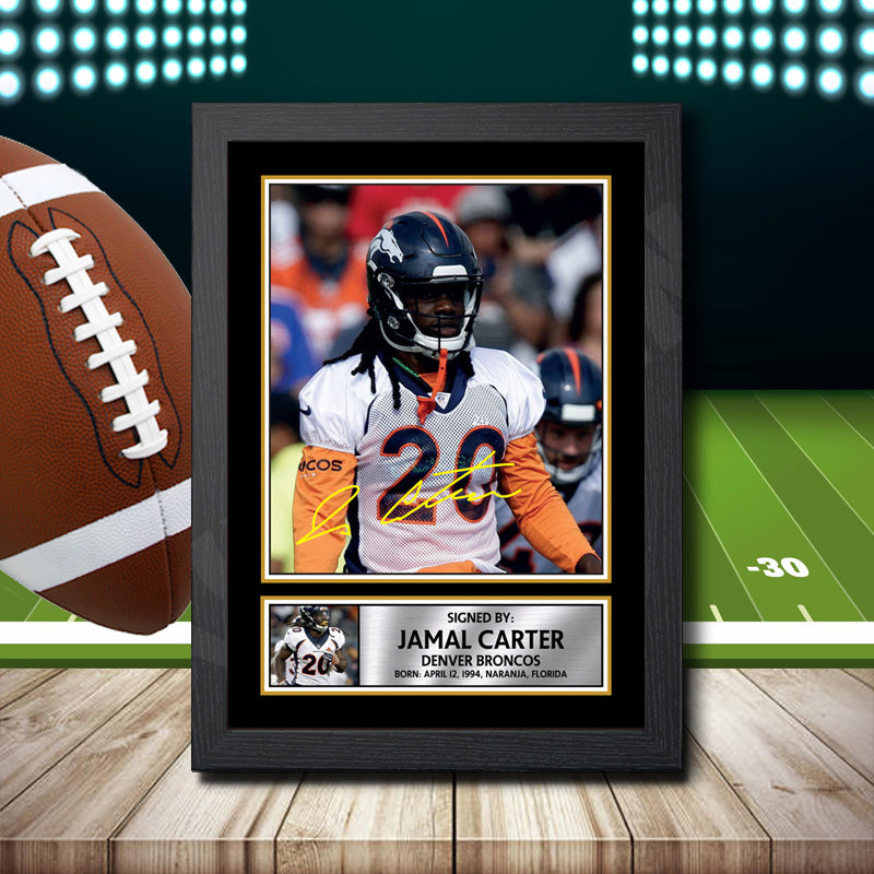 Jamal Carter 2 – Printed Signature NFL Star Print – Jamal Carter 2
