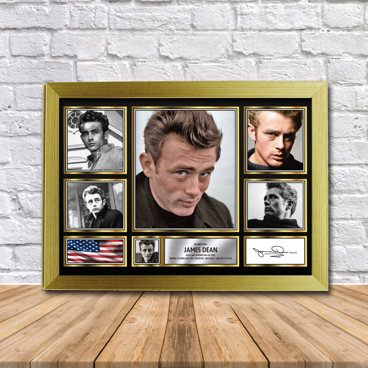 James Dean Movie Gift Framed Printed Signature Star Poster Print Wall Art Gift