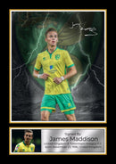 James Maddison Norwich City & Tottenham Hotspur Signed Autographed Portrait Poster Print – Football Memorabilia Wall Art for Fans & Collectors