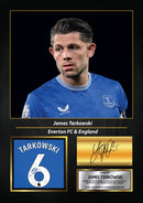 James Tarkowski Signed Football Memorabilia – Framed Autograph Display with Everton & England Tribute – Collector’s Gift