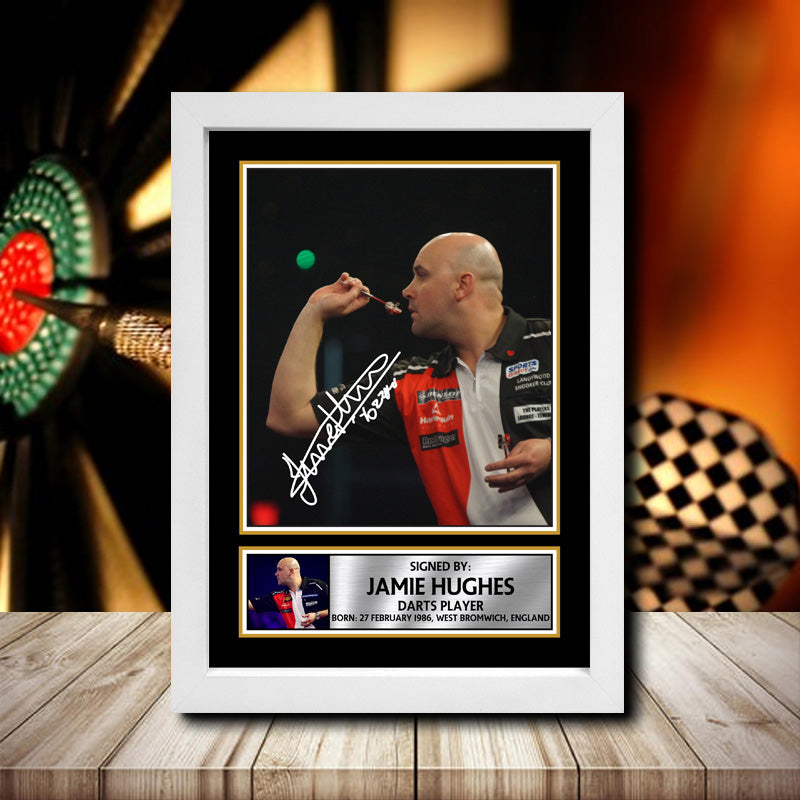 Jamie Hughes 2 Printed Signature Darts Star Poster Print Framed Wall Art Gift – Jamie Hughes 2 Printed Signature Darts Star Poster Print