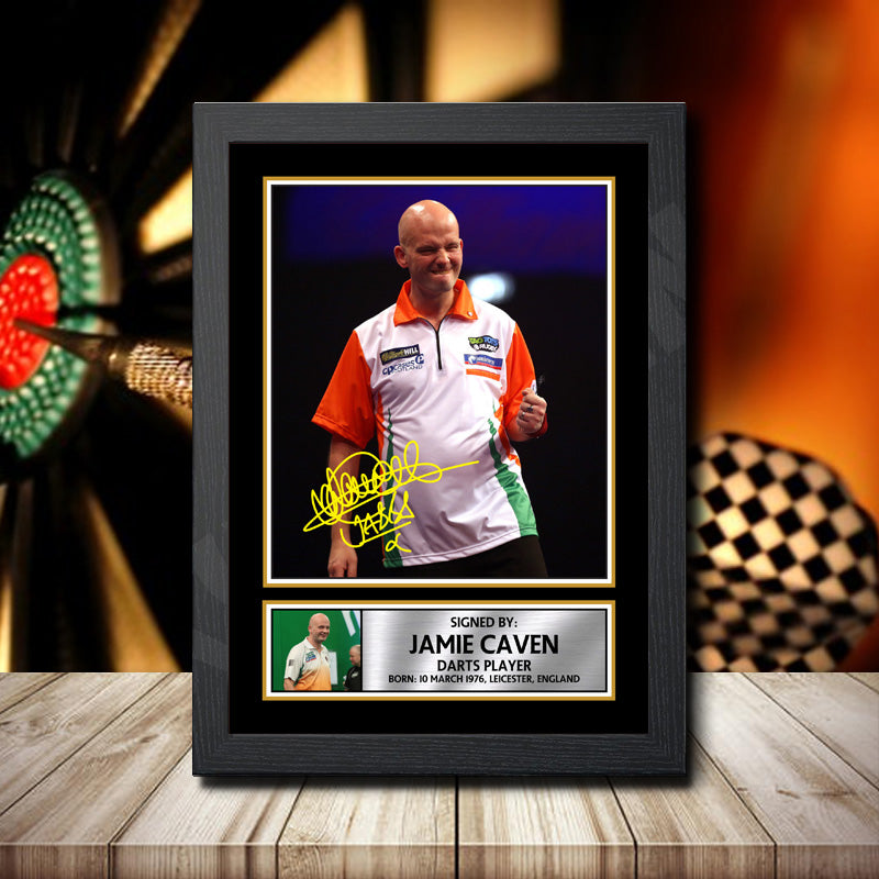 Jamie Jabba Caven 2 Printed Signature Darts Star Poster Print Framed Wall Art Gift – Jamie Jabba Caven 2 Printed Signature Darts Star Poster Print