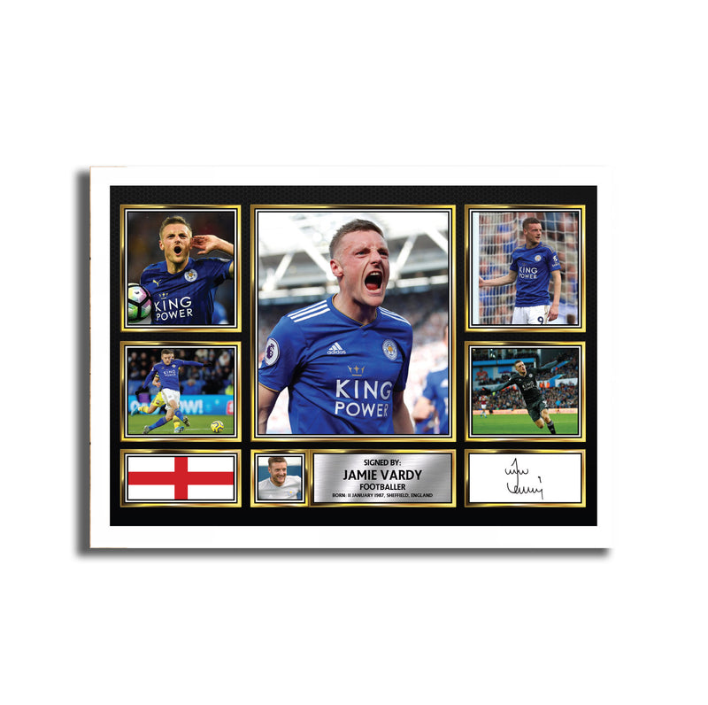 Jamie Vardy Limited Edition Football Player Signed Print - Football