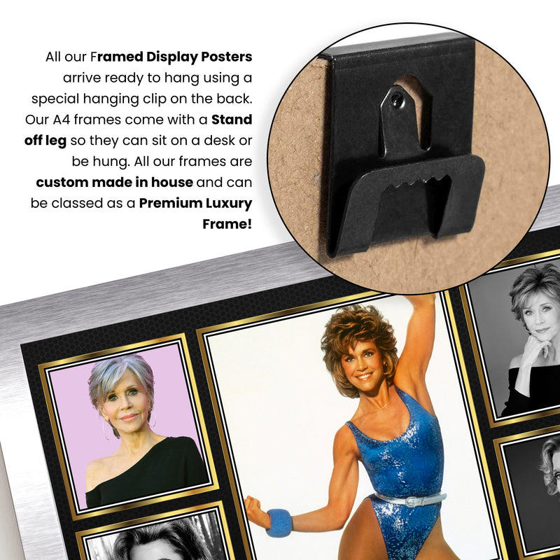 Jane Fonda Actors Framed Autographed Print - Limited Edition Autograph Fan Gift – Collectible Memorabilia Merchandise