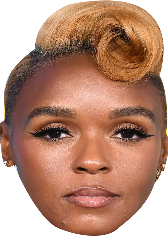 Janelle Monae Celebrity Face Mask Fancy Dress - High-Quality Cardboard