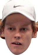 Jannik Sinner - Tennis Fancy Dress Cardboard Celebrity Party Face Mask