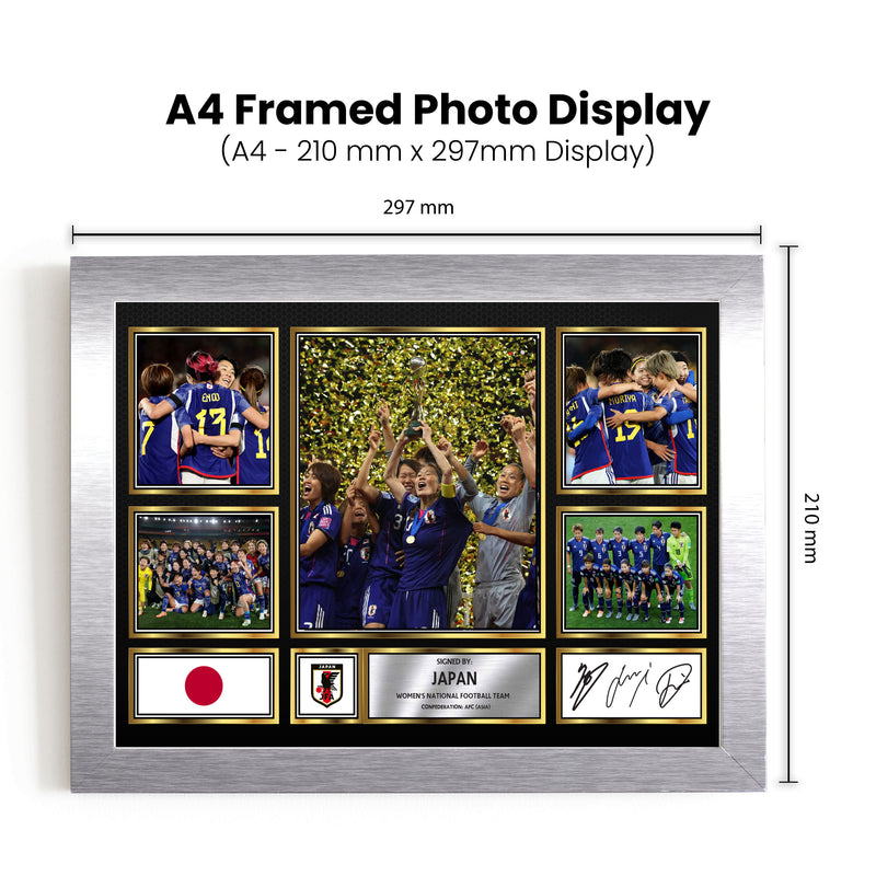 Japan Ladies Football Teams Framed Autographed Print - Limited Edition Autograph Fan Gift – Collectible Memorabilia Merchandise