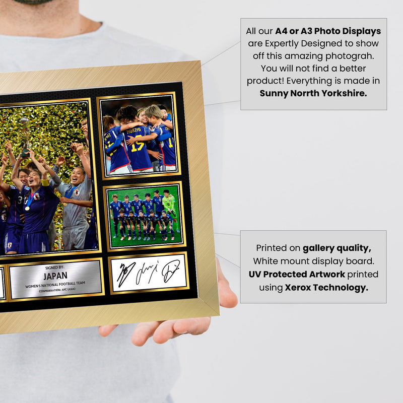 Japan Ladies Football Teams Framed Autographed Print - Limited Edition Autograph Fan Gift – Collectible Memorabilia Merchandise