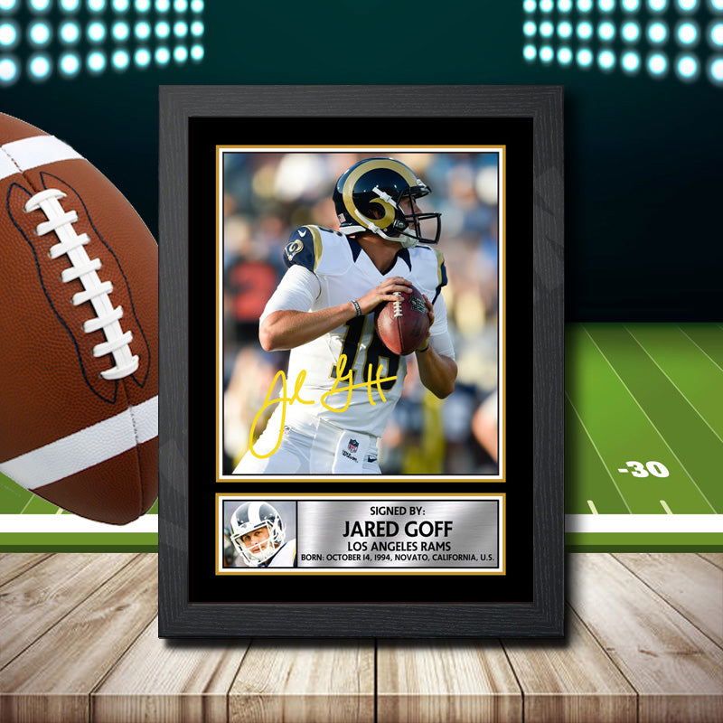 Jared Goff – Printed Signature NFL Star Print – Jared Goff