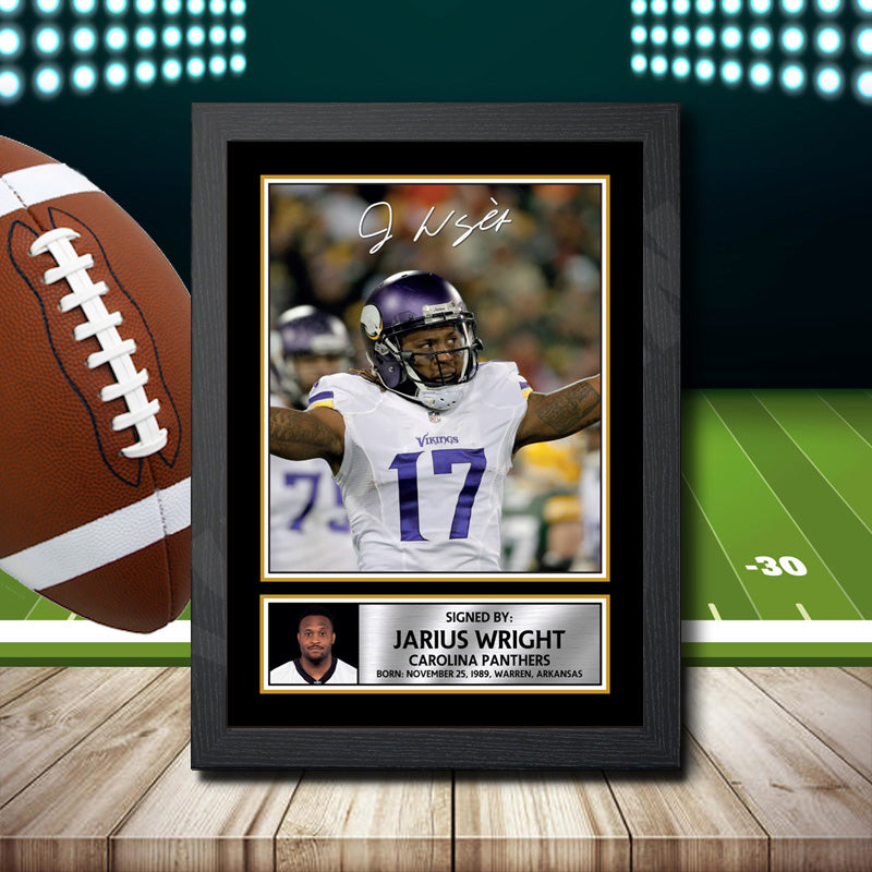 Jarius Wright 1 – Printed Signature NFL Star Print – Jarius Wright 1