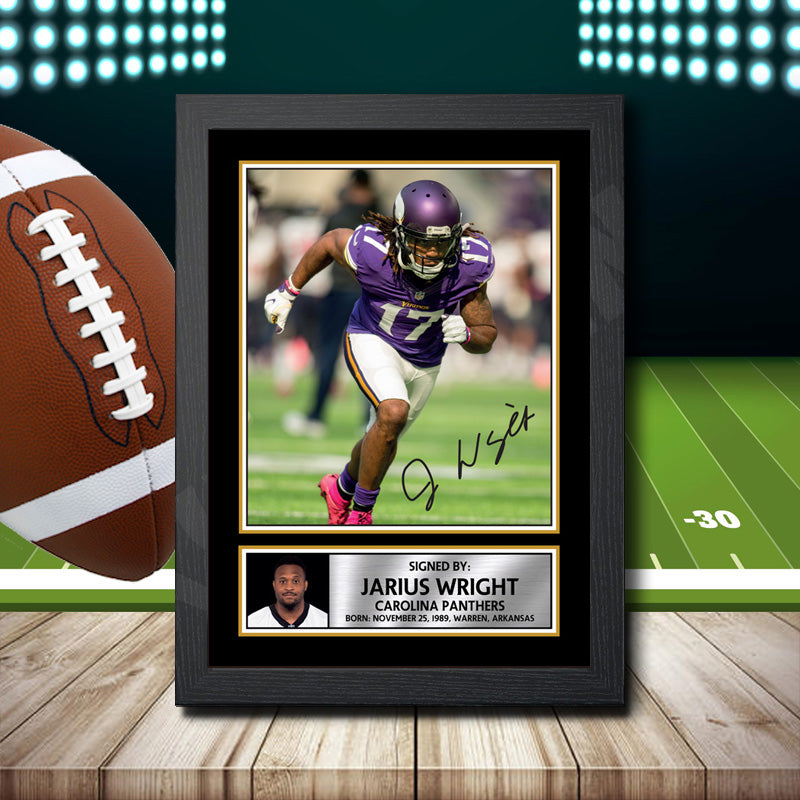 Jarius Wright 2 – Printed Signature NFL Star Print – Jarius Wright 2