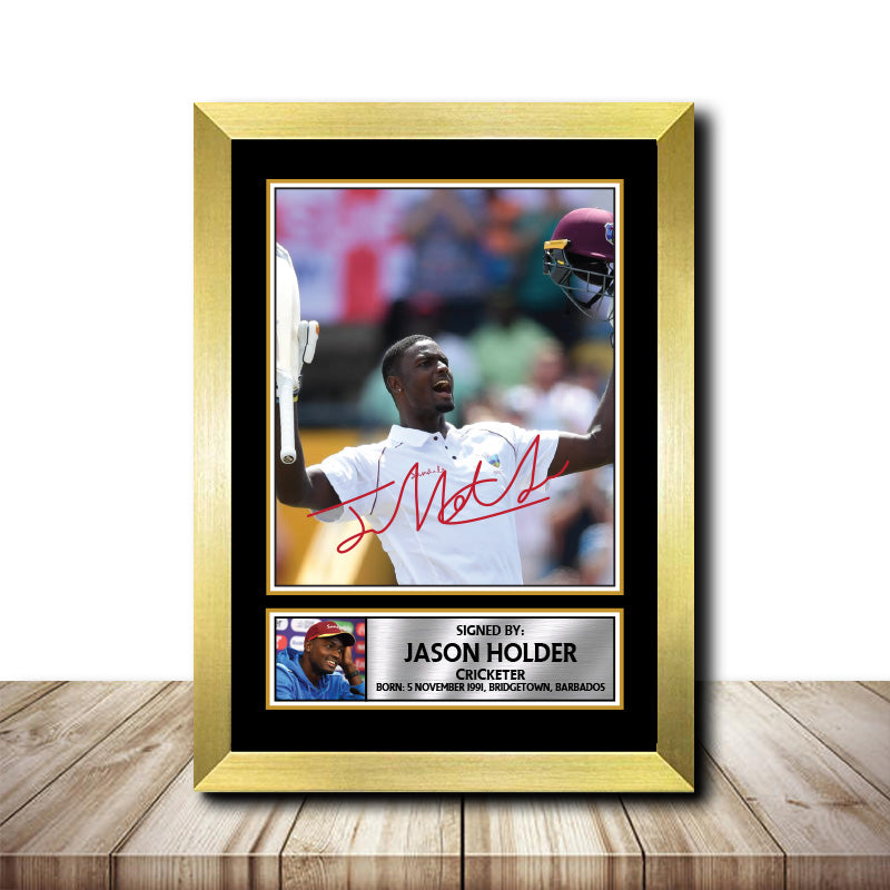 Jason Holder M1624 Cricketer Printed Signature Poster Print Gift