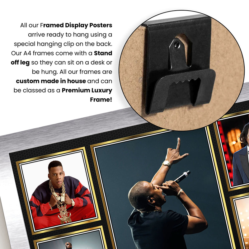 Rappers Jay-Z Framed Autographed Print - Limited Edition Autograph Fan Gift – Collectible Memorabilia Merchandise