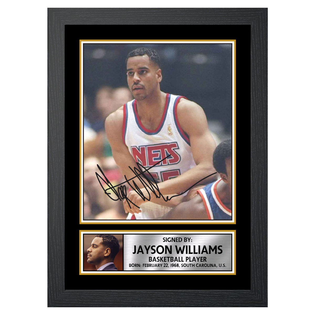 Jayson Williams 2 Basketball Player Printed Signature Poster Print Gift