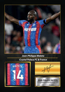 Jean-Philippe Mateta Printed Signed Poster – Crystal Palace FC & France Striker Tribute Wall Art with Jersey & Bio Plaque – Premier League Football Memorabilia for Fans & Collectors