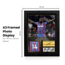 Jean-Philippe Mateta Printed Signed Poster – Crystal Palace FC & France Striker Tribute Wall Art with Jersey & Bio Plaque – Premier League Football Memorabilia for Fans & Collectors