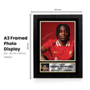 Jeremie Frimpong Signed Poster Print – Liverpool FC Football Memorabilia – Wall Art Tribute for Fans & Collectors