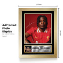 Jeremie Frimpong Signed Poster Print – Liverpool FC Football Memorabilia – Wall Art Tribute for Fans & Collectors