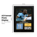 Jérémy Doku Printed Signed Poster – Manchester City FC & Belgium Midfielder Tribute Wall Art with Jersey & Bio Plaque – Premier League Football Memorabilia for Fans & Collectors