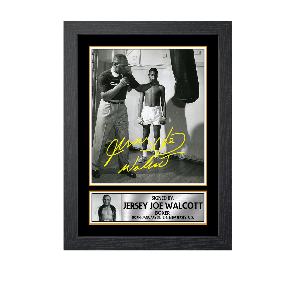 Jersey Joe Walcott M717 Boxing Printed Signature Poster Print Gift