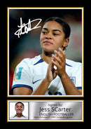 Jess Carter Poster Print – England Lionesses Defender & Gotham FC Star  – Framed or Unframed – Gift for Women’s Football Fans