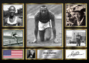 Jesse Owens Olympians Framed Autographed Print - Limited Edition Autograph Fan Gift – Collectible Memorabilia Merchandise