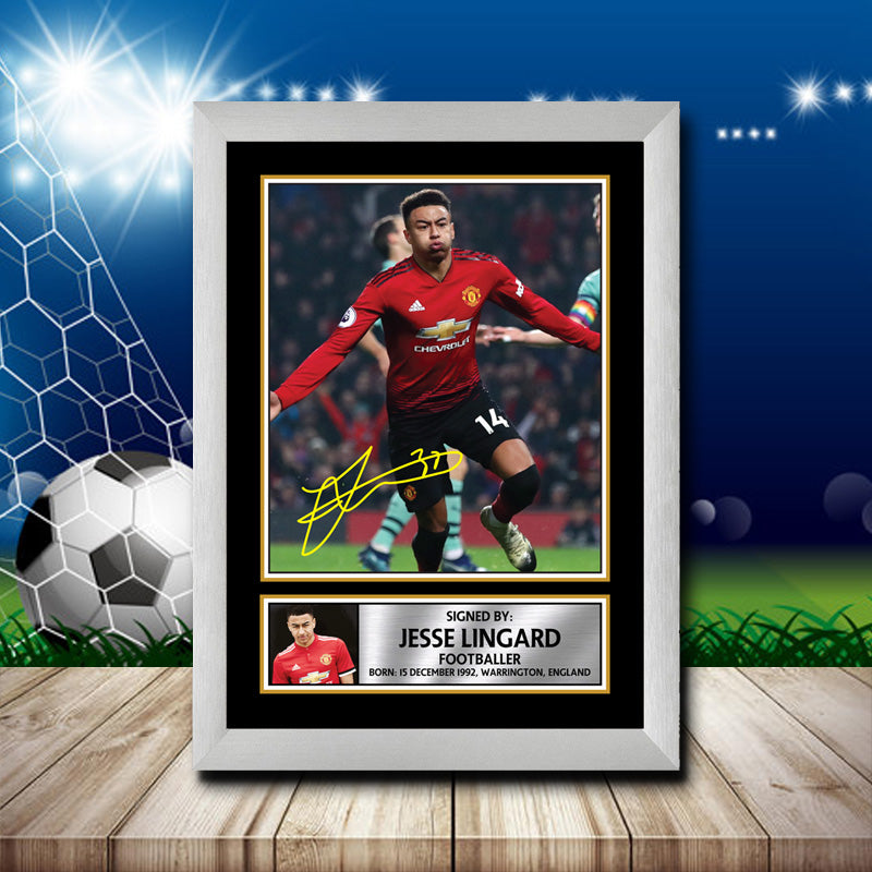 Jesse Lingard 2 Footballer Printed Signature Poster Print Gift