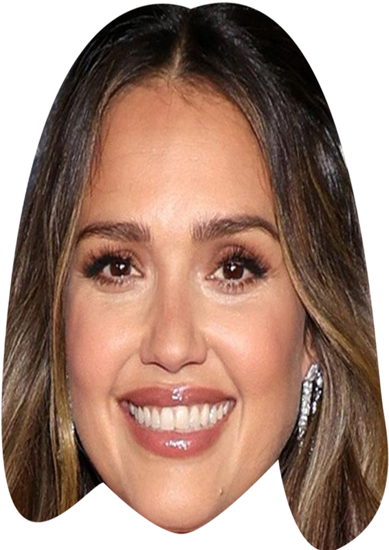 Jessica Alba Celebrity Face Mask Fancy Dress - High-Quality Cardboard Masks for Any Occasion