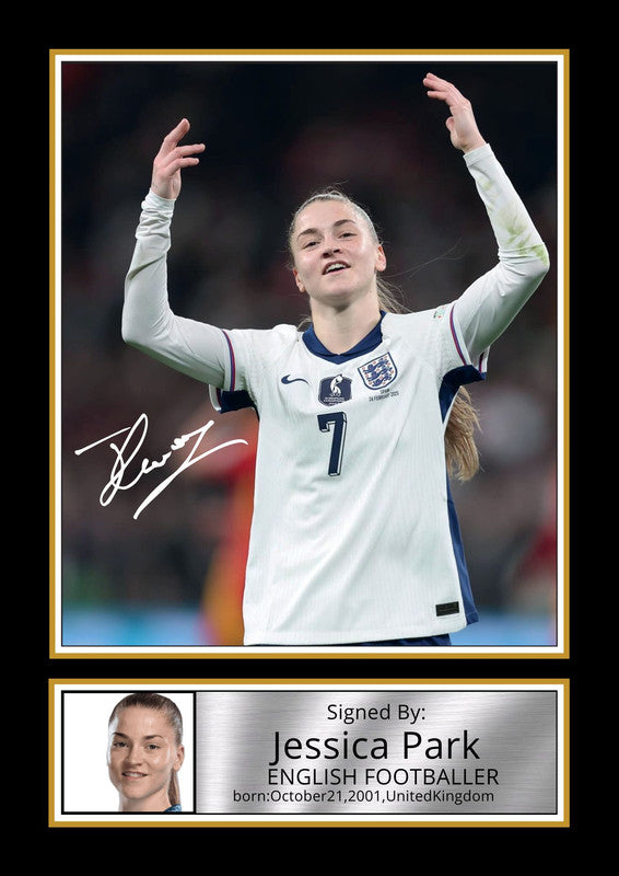 Jessica Park Poster Print – England Lionesses & Manchester City Winger  – Framed or Unframed – Gift for Women’s Football Fans