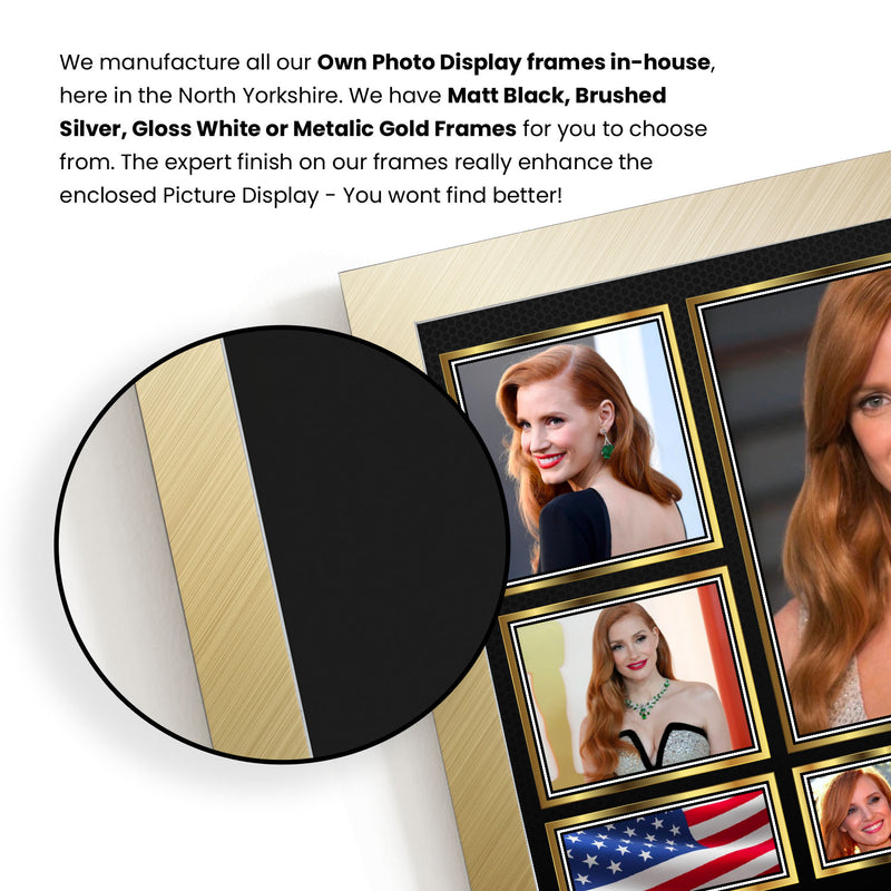 Jessica Chastain Actors Framed Autographed Print - Limited Edition Autograph Fan Gift – Collectible Memorabilia Merchandise