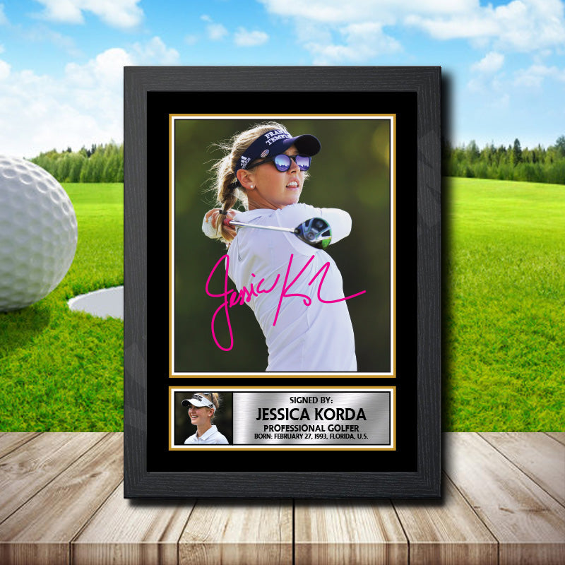 Jessica Korda Golf Printed Signature Poster Print Gift