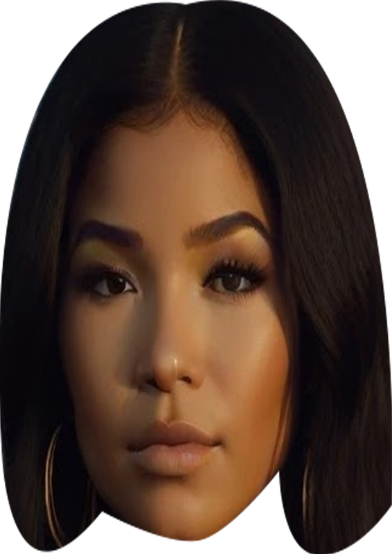 Jhené Aiko Celebrity Face Mask Fancy Dress - High-Quality Cardboard Masks for Any Occasion