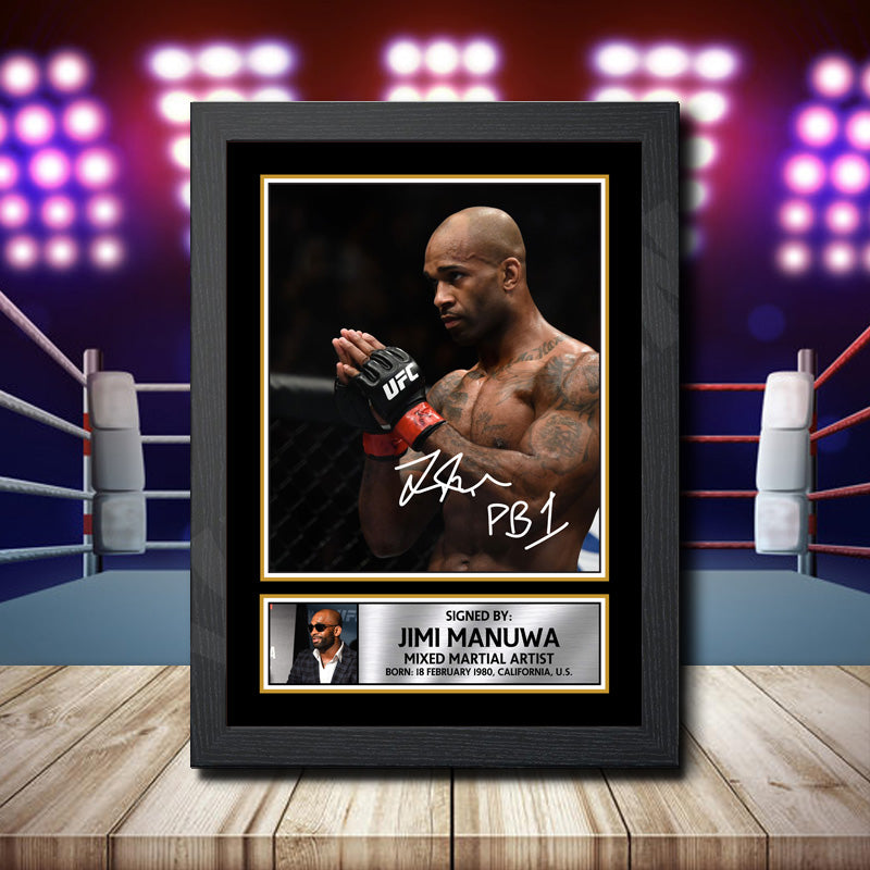 Jimi Manuwa 2 Printed Signature Ufc Star Poster Print Framed Wall Art Gift – Jimi Manuwa 2 Printed Signature Ufc Star Poster Print
