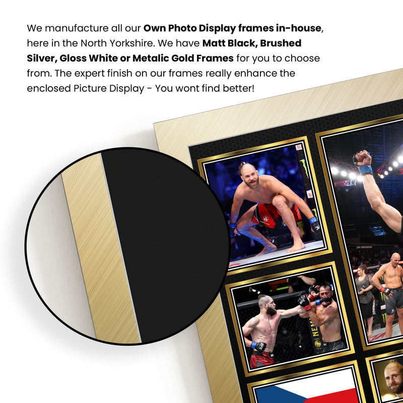 Jir¡ Proch zka UFC FIighters Framed Autographed Print - Limited Edition Autograph Fan Gift – Collectible Memorabilia Merchandise