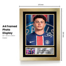 Joan Neves Signed Poster Print – Paris Saint-Germain Tribute Wall Art with Autograph Panel – Rising Star Football Memorabilia for Fans & Collectors