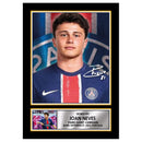 Joan Neves Signed Poster Print – Paris Saint-Germain Tribute Wall Art with Autograph Panel – Rising Star Football Memorabilia for Fans & Collectors