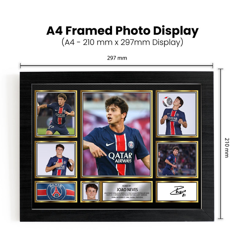 Joao Neves Limited Edition Signed Football Poster Print
