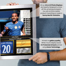 João Pedro Printed Signed Poster – Chelsea FC & Brazil Forward Tribute Wall Art with Jersey & Bio Plaque – Premier League Football Memorabilia for Fans & Collectors
