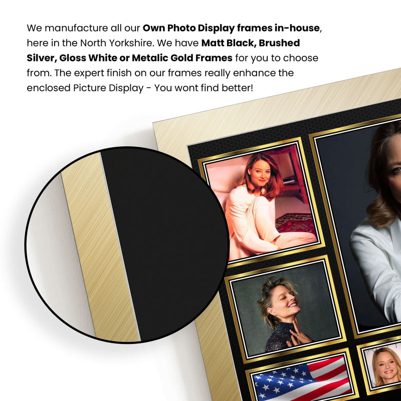 Jodie Foster Actors Framed Autographed Print - Limited Edition Autograph Fan Gift – Collectible Memorabilia Merchandise