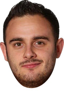 Joe Cullen - Darts Face Mask Fancy Dress Cardboard Costume Mask