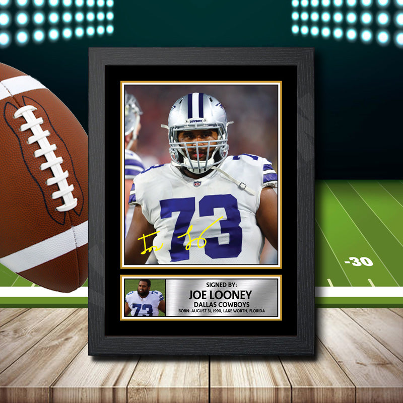 Joe Looney – Printed Signature NFL Star Print – Joe Looney