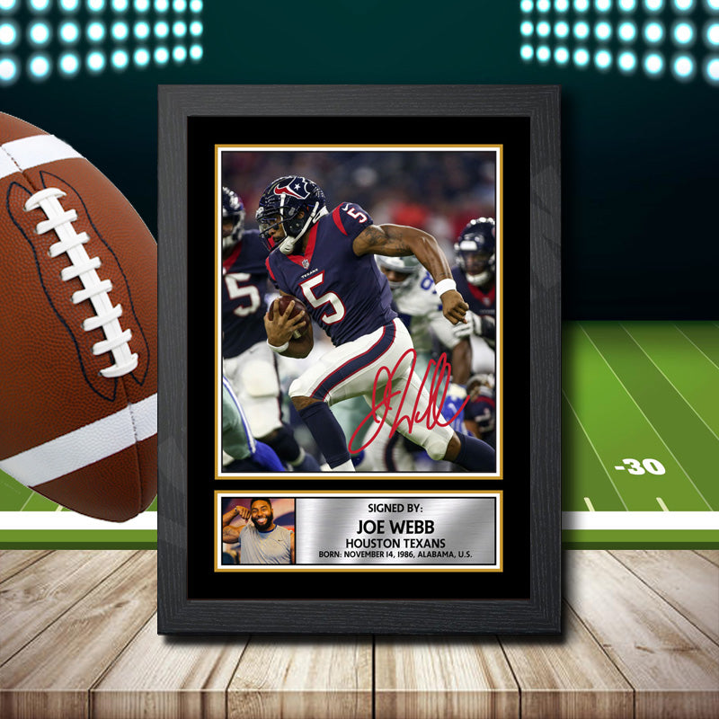 Joe Webb – Printed Signature NFL Star Print – Joe Webb