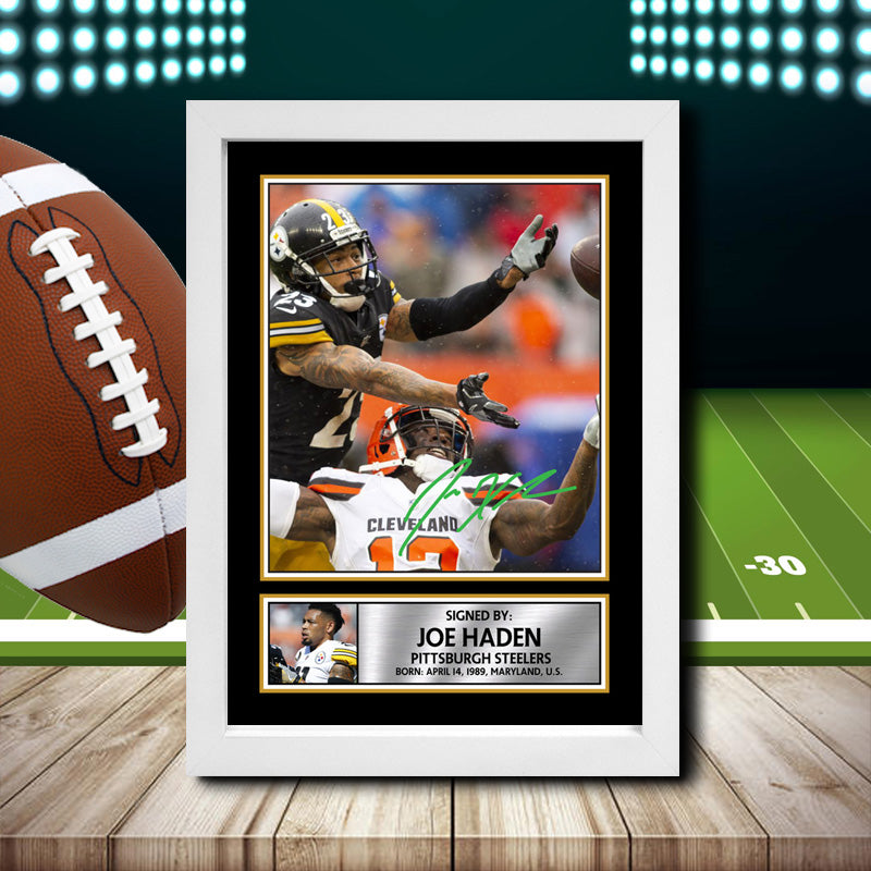 Joe Haden – Printed Signature NFL Star Print – Joe Haden