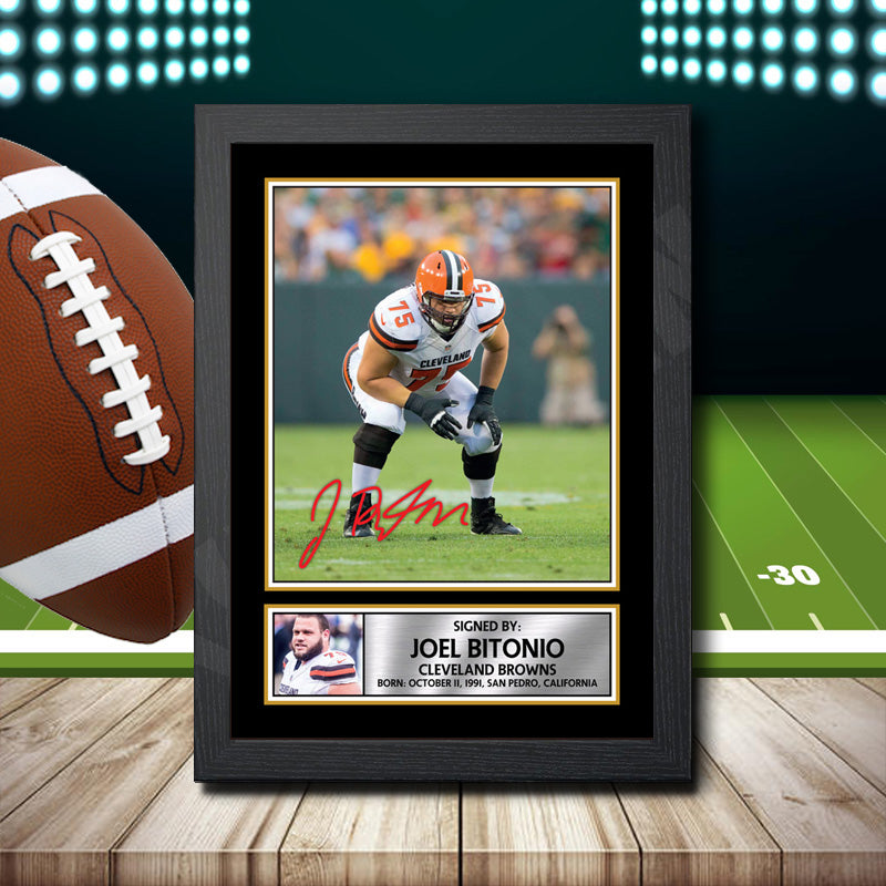 Joel Bitonio 2 – Printed Signature NFL Star Print – Joel Bitonio 2