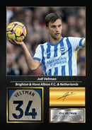 Joël Veltman Signed Football Memorabilia – Framed Autograph Display with Brighton & Netherlands Tribute – Collector’s Gift