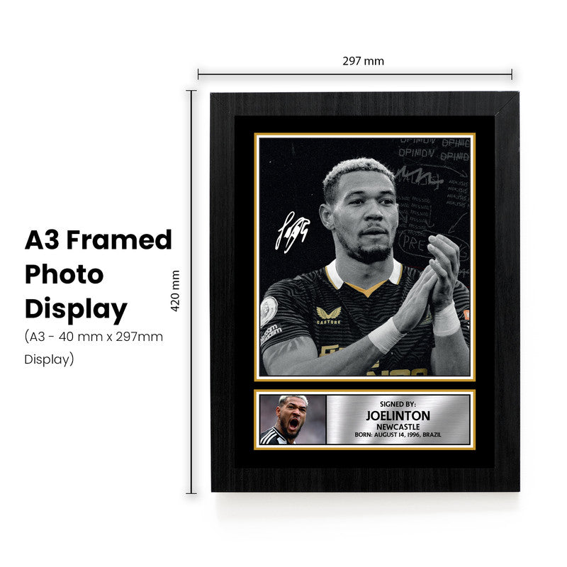 Joelinton Signed Autograph Poster Print – Newcastle United Football Star – Gift for Fans